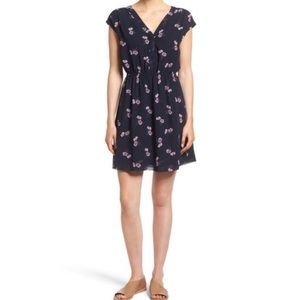 Madewell Navy Blue Floral Dress